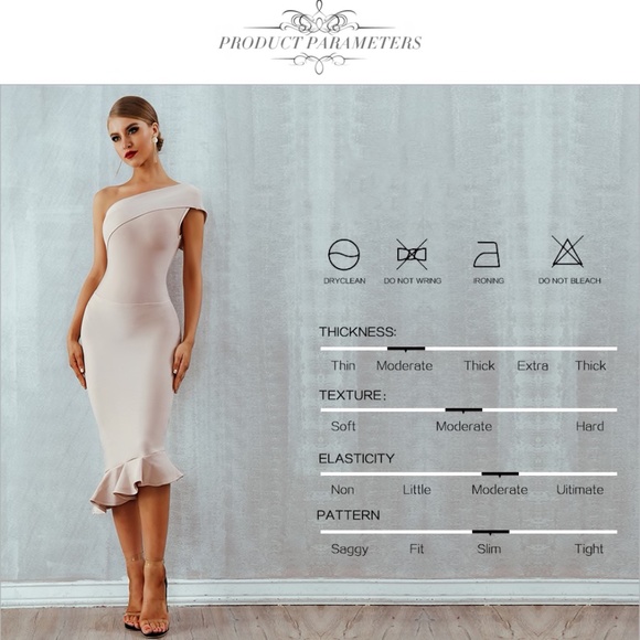 Bandage Asymmetrical Midi Dress in Black - Picture 5 of 16